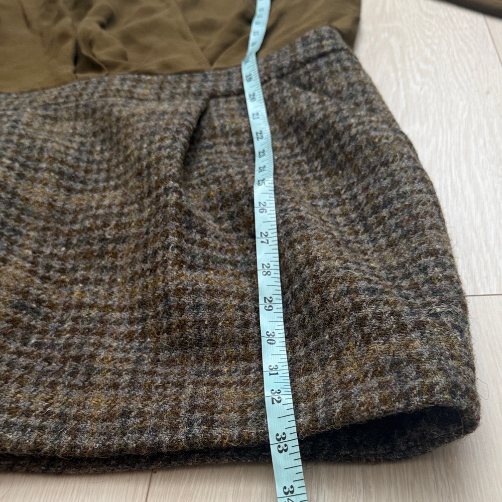 J. Crew Collection Olive Silk Long Sleeve Dress Wool Skirt - Picture 9 of 10